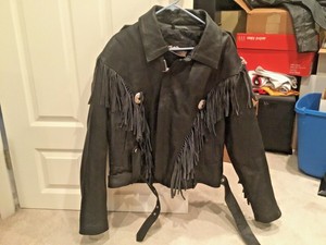 jaqueta de couro vintage