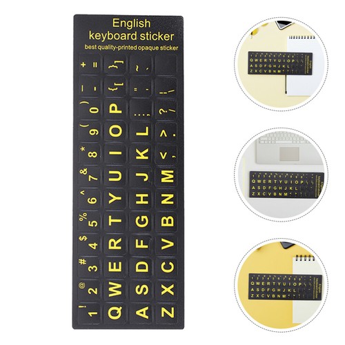 2 Pcs Tastaturaufkleber Computeraufkleber Für Englische Tastaturbuchstaben - Afbeelding 5 van 12