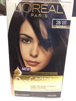 L'Oreal Paris Superior Preference # 2B PURESST BLACK NATURAL NEW.