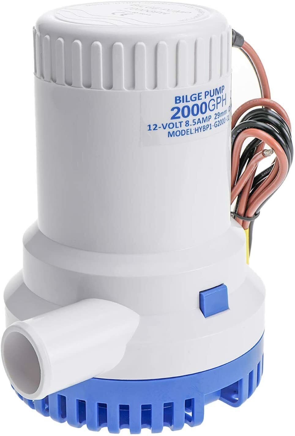 2000 GPH 12v Submersible Boat Marine Plumbing Electric Bilge Pump eBay