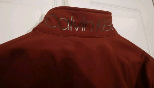 Calvin Klein Men's Soft Shell Coat Size Large Rust Water Resistant Jacket NEW - Picture 18 of 18