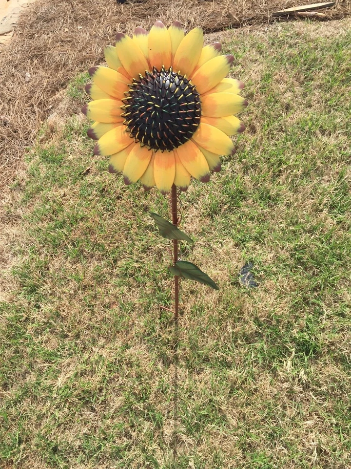 39''H металлический подсолнух двор колье сад декор газон искусство украшения - Изображение 3 из 4