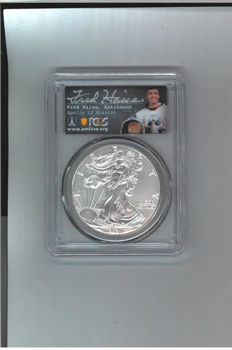2021 Silver Eagle Type 1 FRED HAISE SIGNED Apollo 13 PGCS MS70 .999 1 OZ Graded