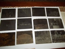 Vintage 12 Glass Plate Negatives-Hunting Camp-Horses-House More