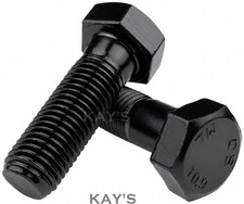 M12 12mmØ EXTRA STRONG PART THREADED HEXAGON BOLTS HIGH TENSILE GRADE 10.9 PLAIN