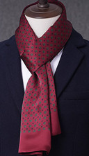 100 Silk men women Scarf neckerchief Wrap long plaid wine red yellow MY175-8