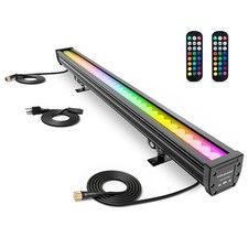 Linkable LED Wall Washer Light with RF Remote, 144W RGBW Color Changing LED L...