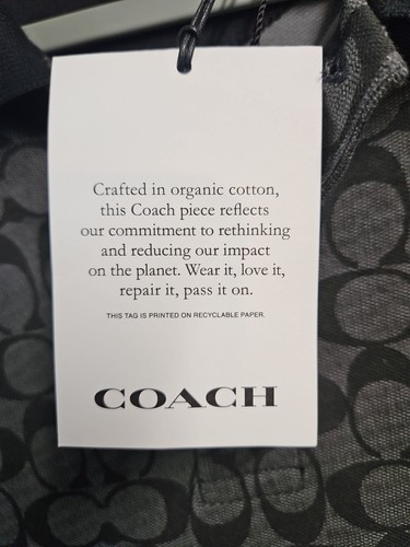 COACH Allover Print Polo Men's Size XL Black Organic Cotton Casual Golf - Picture 3 of 10