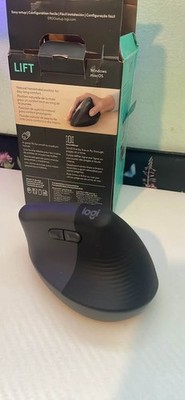 Logitech LIFT Vertical Ergonomic Mouse + NEW Logi Bolt Receiver | Tested | Black