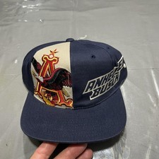 Vintage 1984 Budweiser Anheuser Busch Navy Snapback Hat Cap One Size USA Eagle