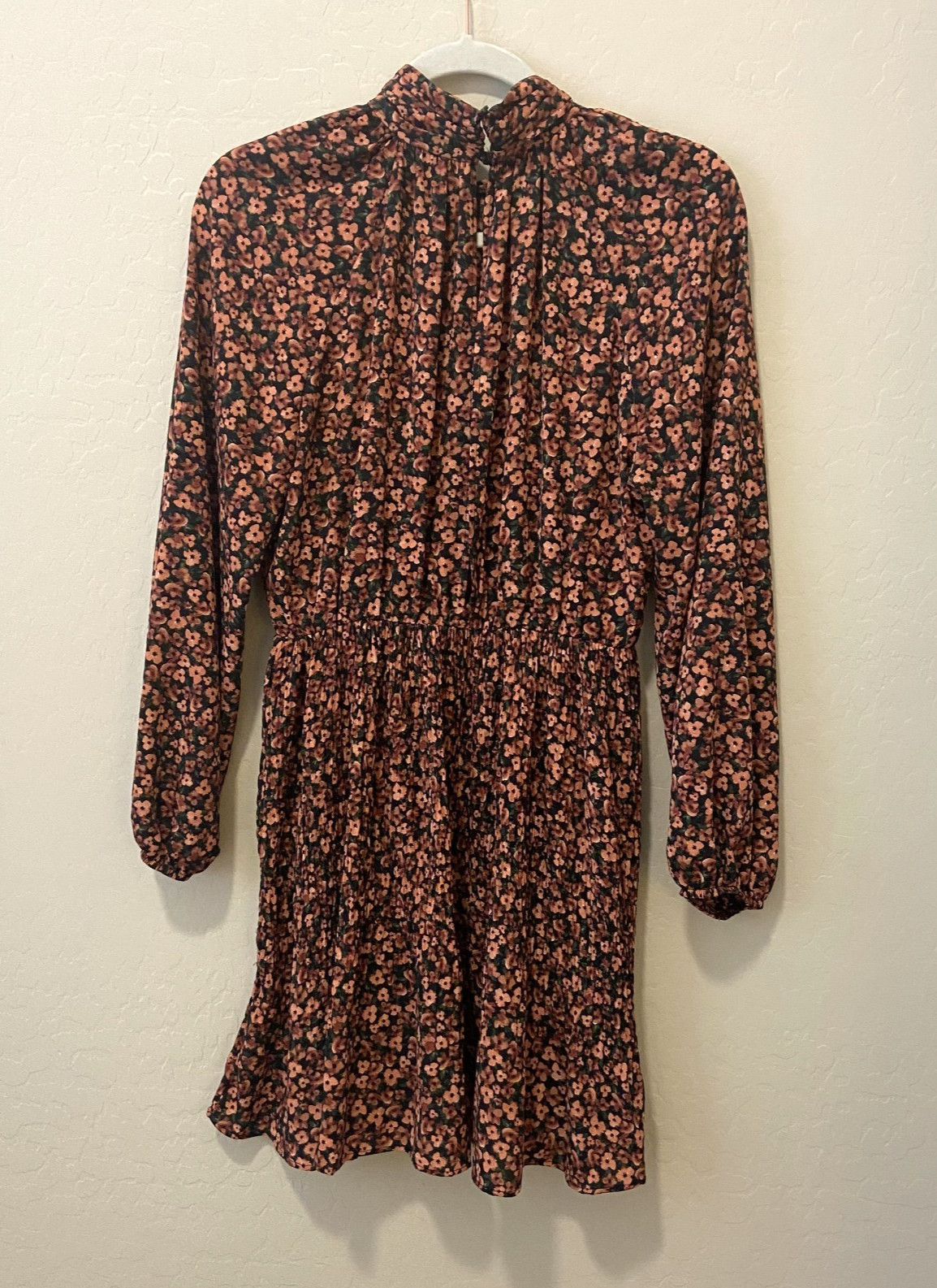 ZARA Women’s Floral Flowy A‑Line Dress Open Back Balloon Sleeves Size M NWOT thumbnail 3