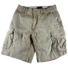 Vintage Polo Ralph Lauren Cargo Shorts Mens 32 Beige Flat Front Utility Pockets