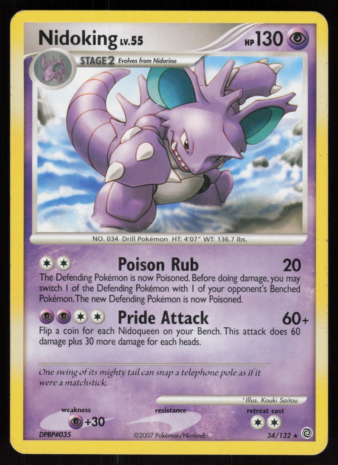 Nidoking 34/132 Secret Wonders Pokemon TCG Card