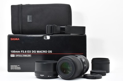 [Almost Unused w/Box] Sigma 105mm F/2.8 EX DG OS HSM Macro Nikon From JAPAN