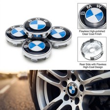 4x 60mm Nabendeckel Felgendeckel Emblem Radkappen Deckel Blau+Weiß Für BMW