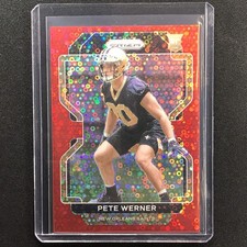 2021 Prizm Pete Werner Rookie No Huddle Red Disco 12/50