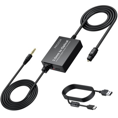 3.5mm to SPDIF Converter Analog to Digital Audio Cable ADC Adapter for Enhanc...
