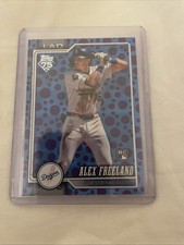 2026 Topps Series 1 Holiday Polka Dots Blue/Purple Alex Freeland RC #74 Dodgers