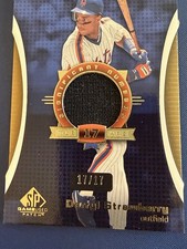 2004 UD SP Game Used PATCH Significant Numbers Darryl Strawberry #’D 17 / 17 Met