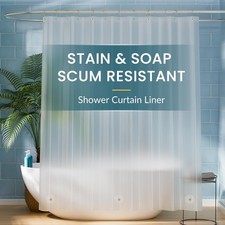 Titanker Extra Long Shower Curtain Liner 72 x 84 Plastic Frosted Shower Liner...