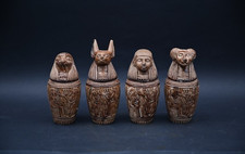Authentic Ancient Egyptian Antiques canopic jars Figurine BC