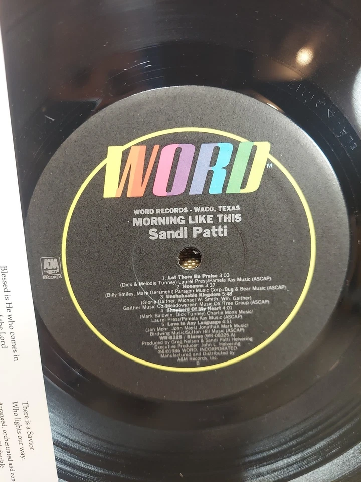 SANDI PATTI "Morning Like This" ORIGINAL VINTAGE VINYL LP in Shrink 1986 EX - Image 2 of 3