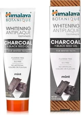 Botanique Whitening Antiplaque Toothpaste with Charcoal and Black Seed Oil for