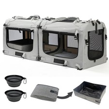 Extra Large Cat Carrier Soft Sided, Portable Small Dog Carrier for 2 Cats, 24...
