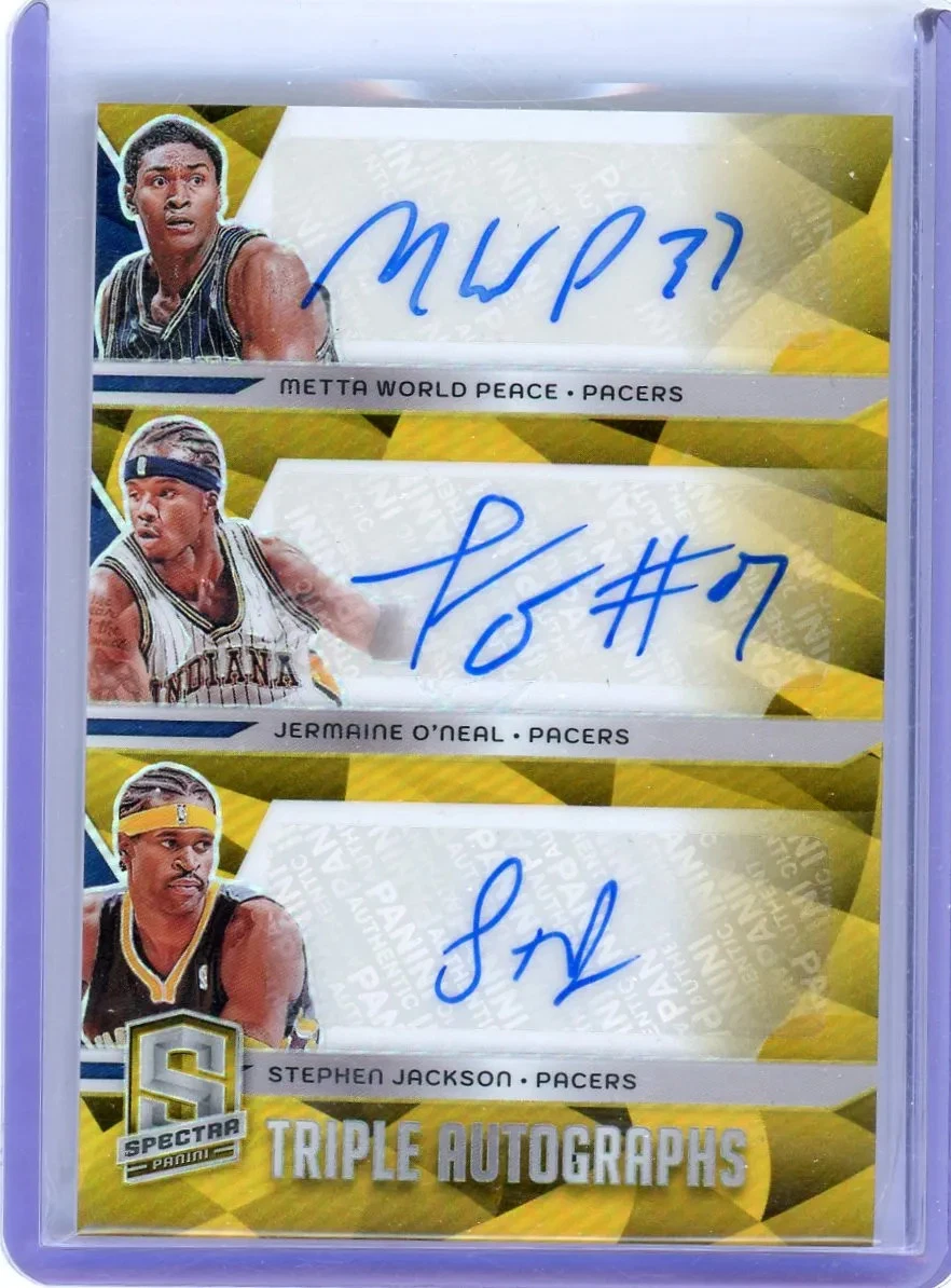 Jermaine O'Neal Basketball Autographed Sports Trading Cards