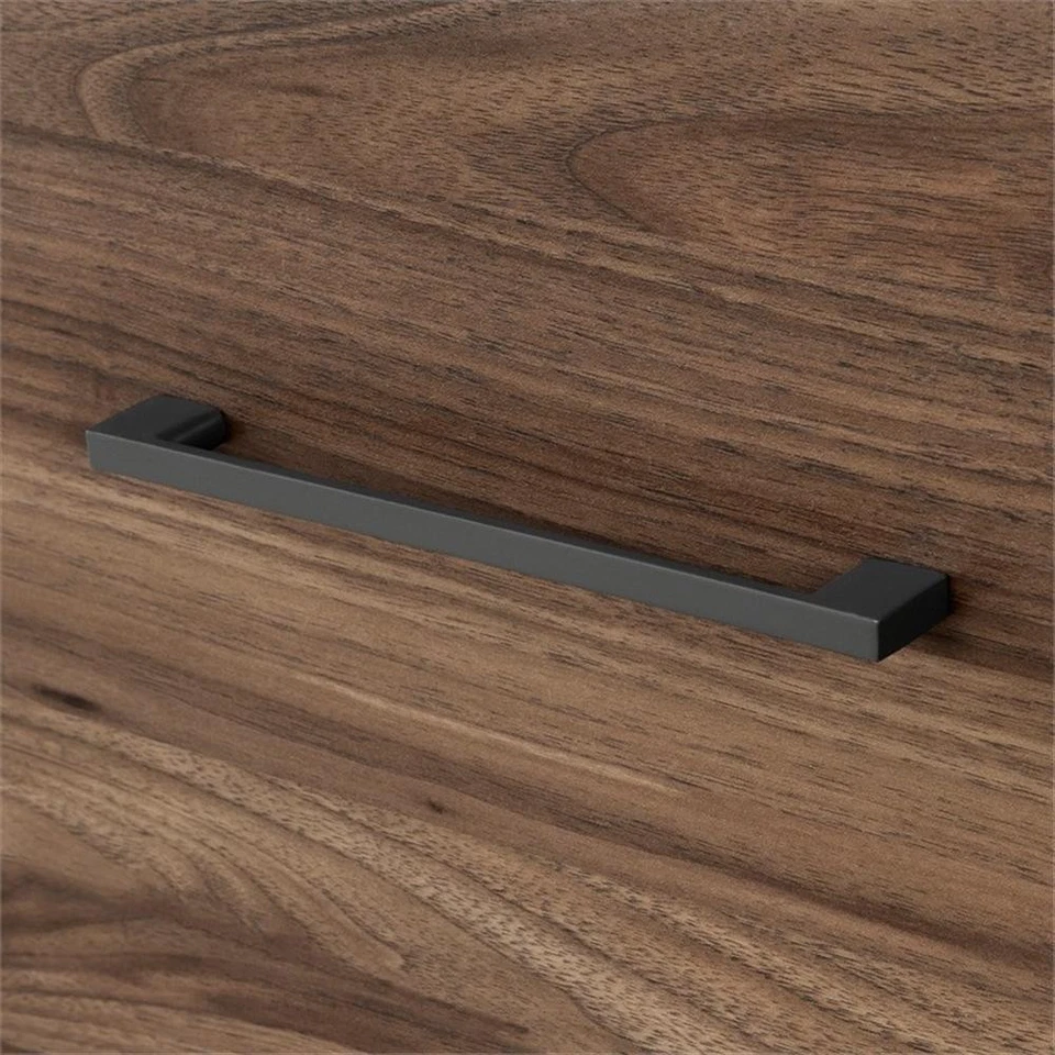 Mesa South Shore Olvyn 2 cajones natural nogal y carbón Foto 3 de 4