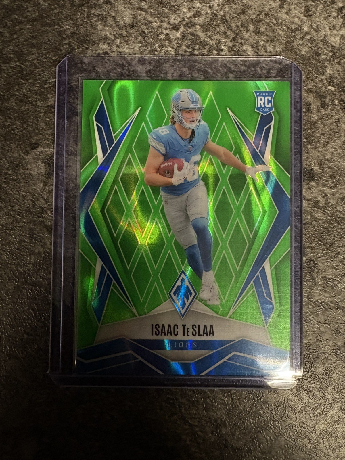 2025 Panini Phoenix #189 Isaac TeSlaa Lime Green Lava /225 Rookie RC Lions