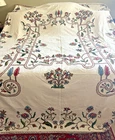 BEDSPREAD ~ Crewel Wool Embroidered ~  94” x 120”