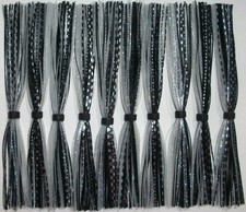 10 Spinnerbait Skirts for 3/8 oz & 1/2 oz Spinnerbaits Color: SILVER SHAD