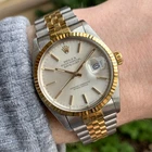 1986 Rolex DateJust 16013 18K & Steel Watch - Unpolished Box & Papers