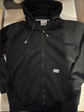 PRO CLUB Mens Black Heavyweight Hoodie Sweatshirt Full Zip Size Medium