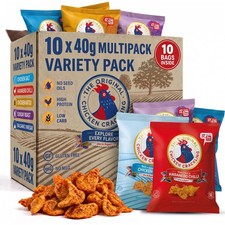 Chicken Crackling Variety Pack Double Cooked Chicken Skin Crisps High Protein