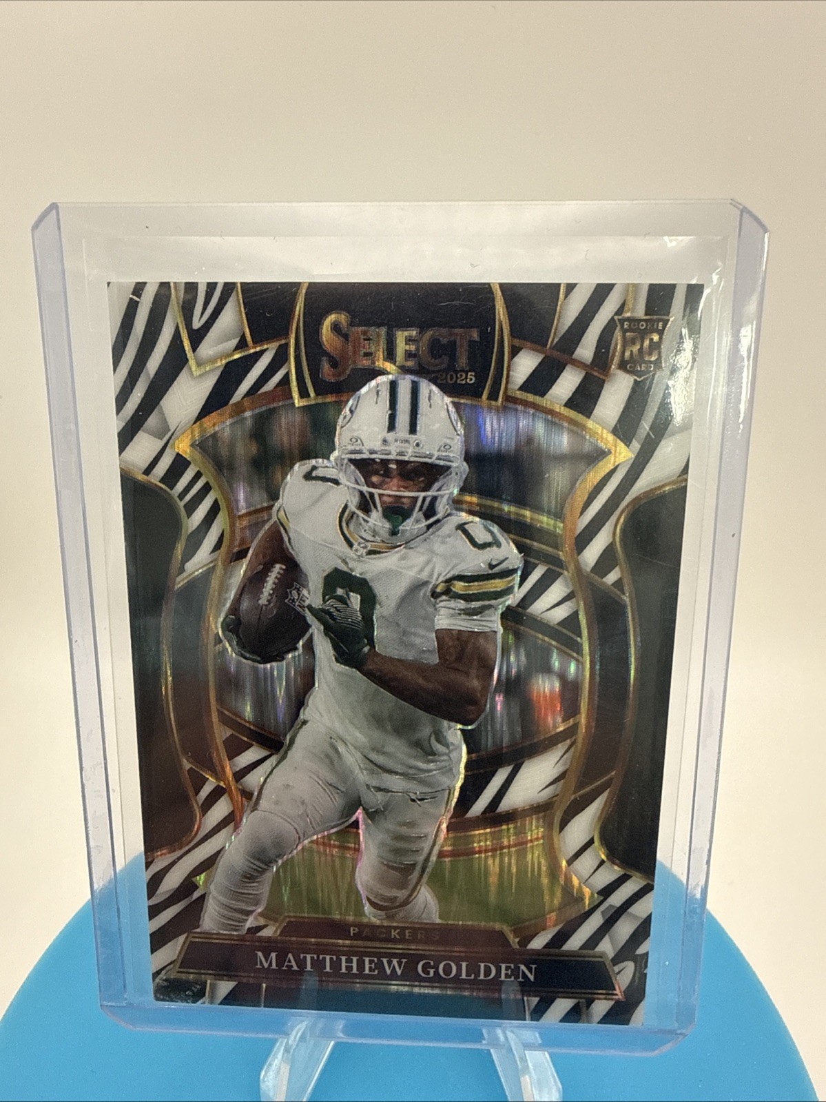 2025 Panini Select - Concourse Matthew Golden #66 Zebra Prizm (RC) Packers
