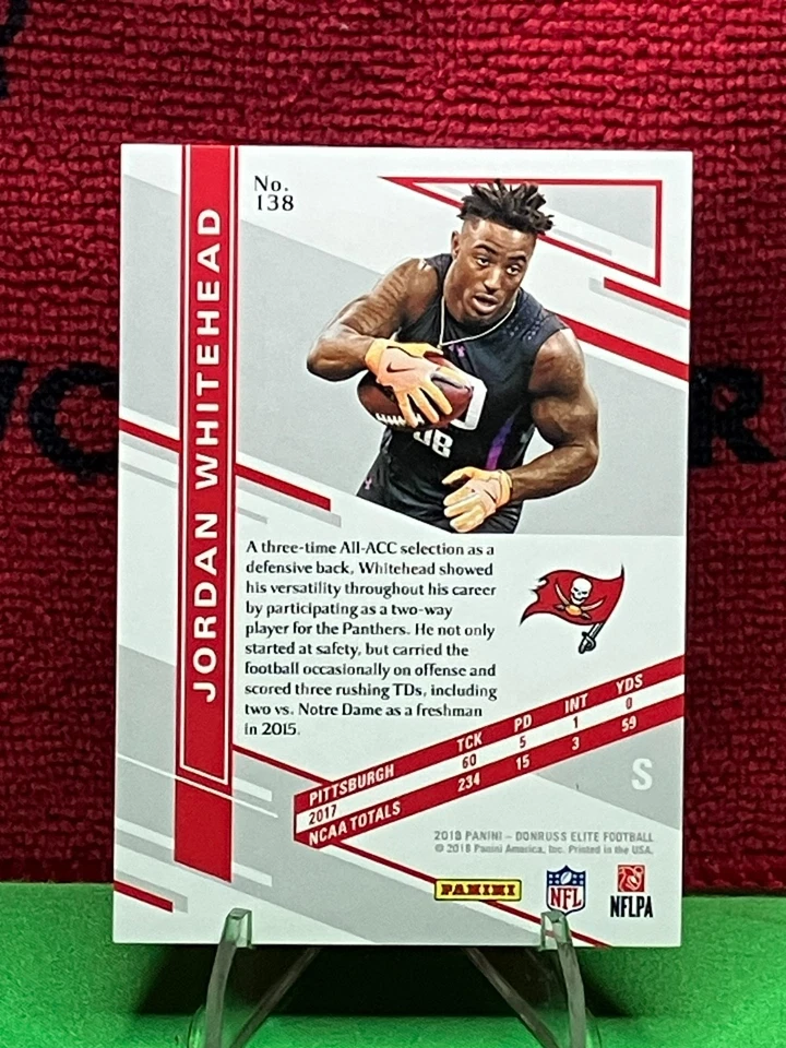 2018 Panini Donruss Elite -  Jordan Whitehead #138 /699 (RC) - Image 2 of 2