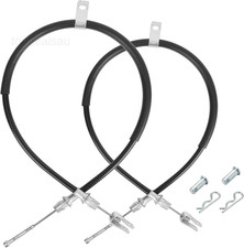 2PCS Club Car Precedent 2004 Brake Cable Stainless Steel Core Black