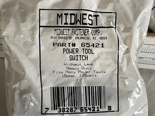 Midwest Fastener 65422 Lock Power Tool Switch 16Amp 125V Heavy Duty Fits Many