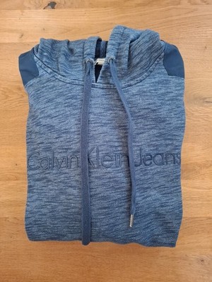 Calvin Klein Jeans Hoodie Herren XL Blau Kapuzenpullover
