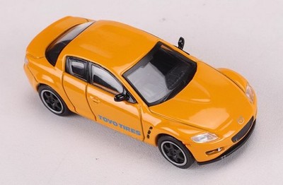 DCT 1/64 Scale Mazda RX-8 Yellow Diecast Car Model Toy Collection