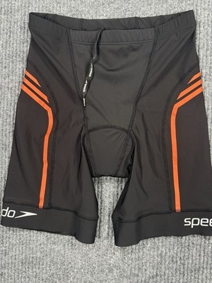 Speedo Fastskin Youth Large Black Orange Compression Swim Jammer Shorts