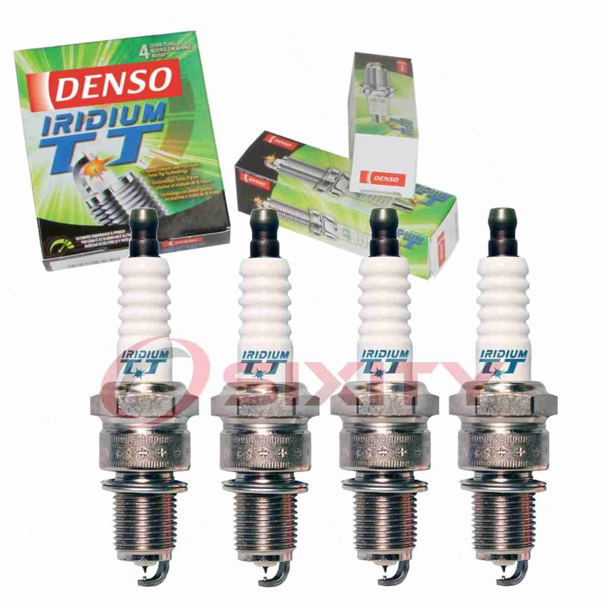 4 pc Denso Iridium TT Spark Plugs for 1985-1993 Mitsubishi Galant 2.0L 2.4L jz