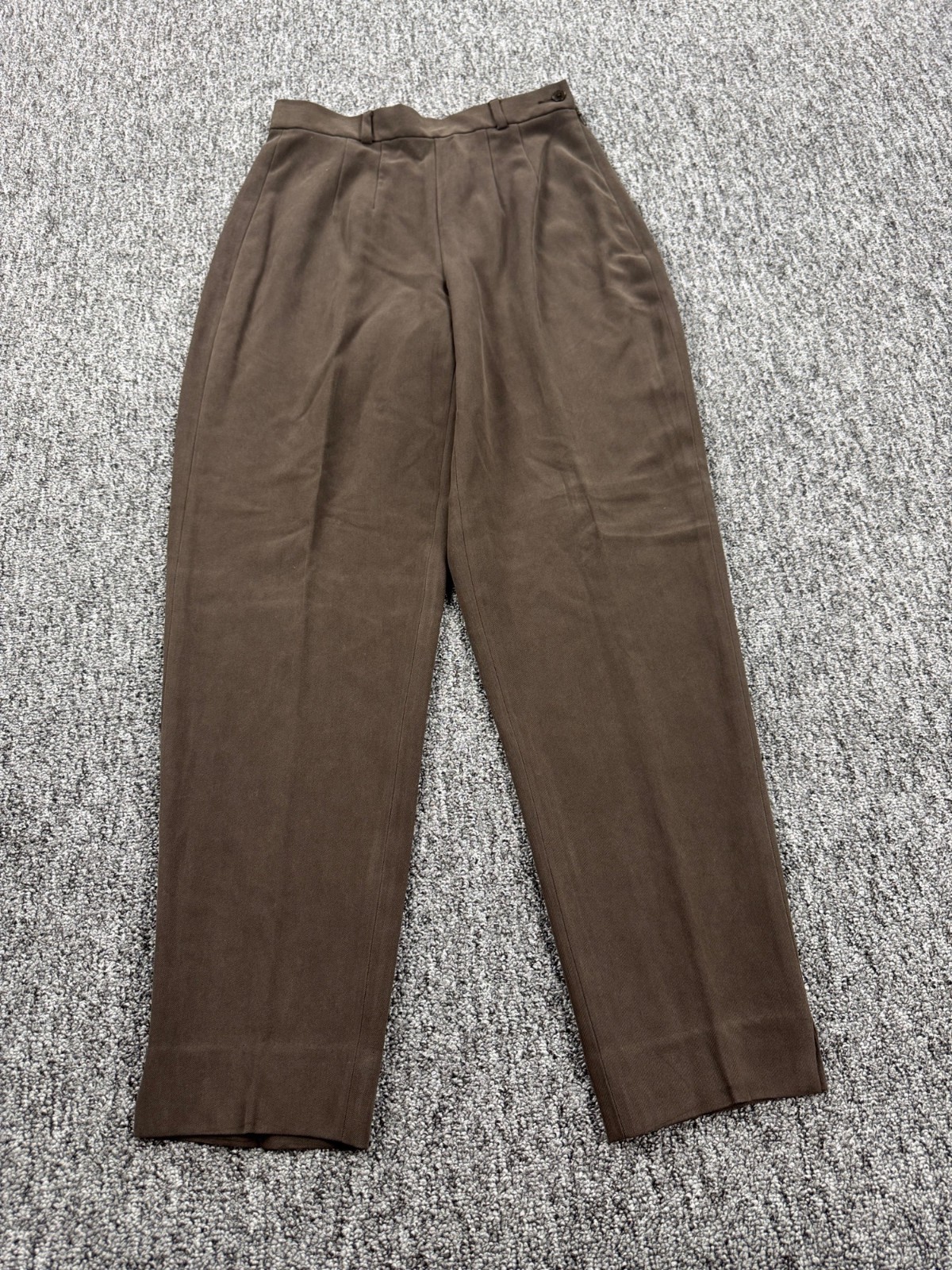 Banana Republic Pants Women 8 Silk Pleated High Rise Bareback Taper Trousers Vtg