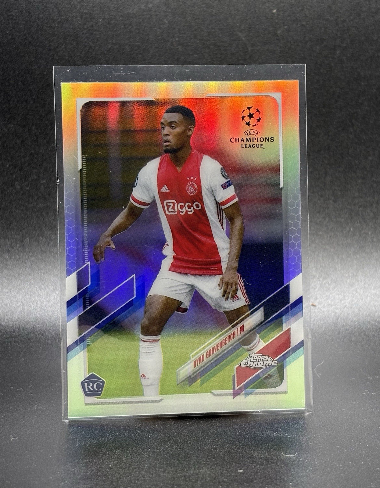 2020-21 Ryan Gravenberch Topps Chrome Refractor Rookie RC UCL