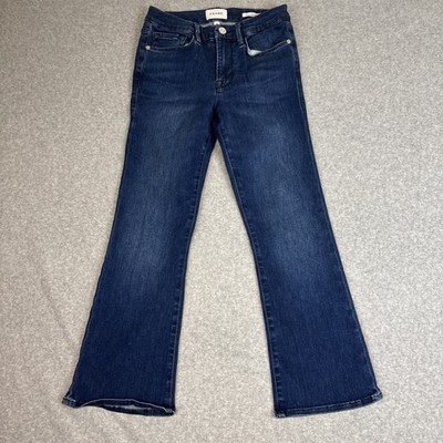 Frame Le Crop Mini Boot Jeans Women's Size 27 Blue Bornstein Mid Rise Flare