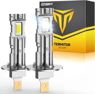 FAHREN/TERMITOR Fahren H1 LED Headlight High Light 6500K Super Bright IP68 Waterproof Bulb Beam