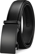 Mens Belt -Mens Ratchet Belt Leather 1 3/8" for Dress Pant Micro Adjustable Belt