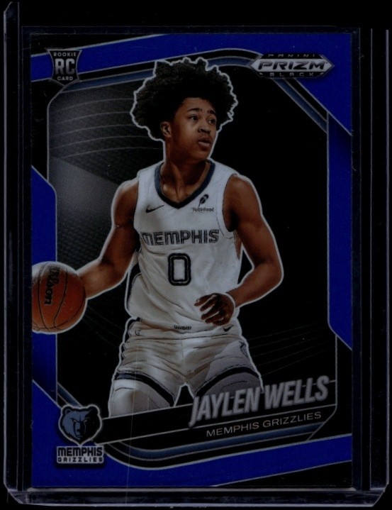 2024-25 Panini Prizm Black Basketball Jaylen Wells #34 RC Rookie Blue /199